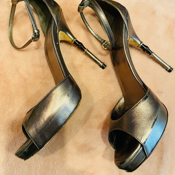 Gucci bamboo sandals heels size 7 - Picture 3 of 7